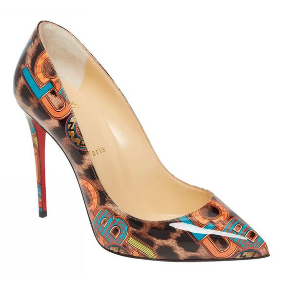 Christian Louboutin Pigalle Follies 100 Black Loubileo Leopard Heel Pump 35.5 - Picture 3 of 12